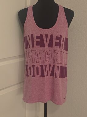 Under Armour Pink Graphic Racerback Tank Top